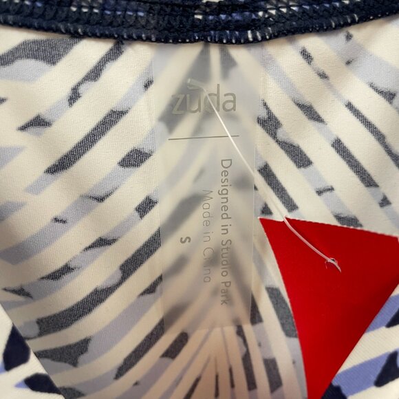 Zuda White Print Tank Top Small - Picture 2 of 5